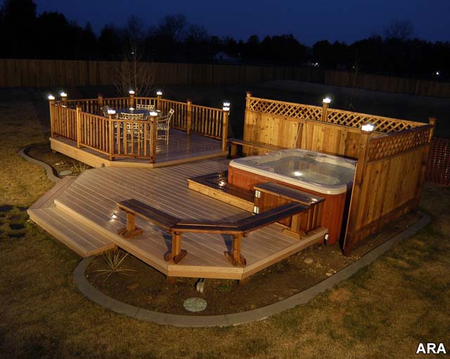 Outdoor deck lighting