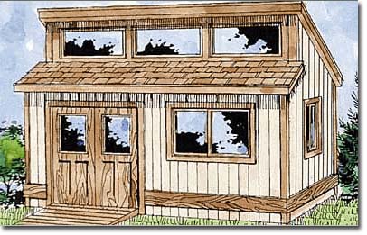 Use shed plans to build this outdoor storage shed