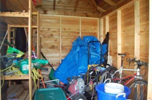 Here's a photo of my garden shed before I got it organized